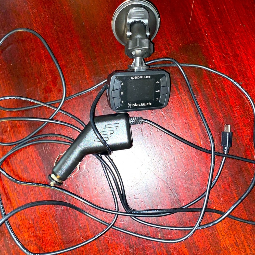 Black Web Mini Dash Camera